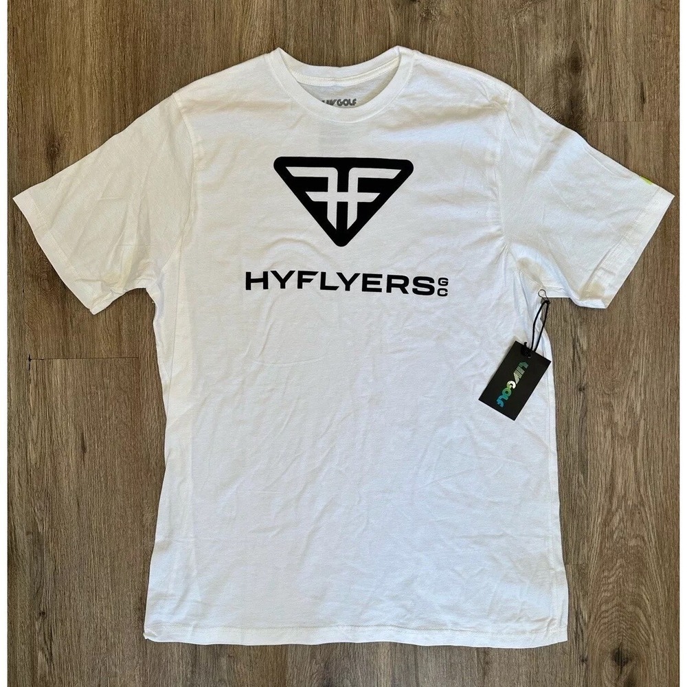 NWT LIV Golf HYFLYERS GC White‎ Logo T Shirt Phil Mickelson / Men's Size Medium